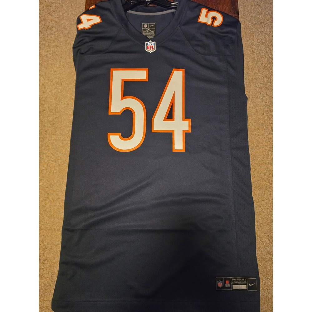 Nike NFL Chicago Bears Brian Urlacher 54 Jersey Mens XXL Navy Blue Football Fan
